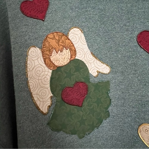 Pro Spirit Select Sweats Pullover Turtleneck‎ Sweatshirt Angels Green XL Vintage - Picture 6 of 7